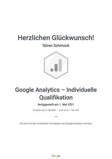 Google Analytics - Individuelle Qualifikation (IQ)